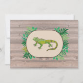 Birthday Reptile Children's Birthday Lizard Crawl Einladung (Rückseite)