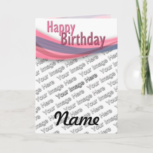Birthday Ribbon Karte (Vorderseite)