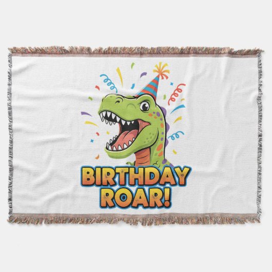Birthday Roar Cute Dinosaur Birthday Party Design Decke (Vorderseite)