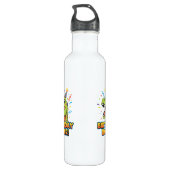 Birthday Roar Cute Dinosaur Birthday Party Design Edelstahlflasche (Rückseite)