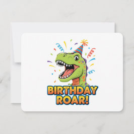 Birthday Roar Cute Dinosaur Birthday Party Design Einladung