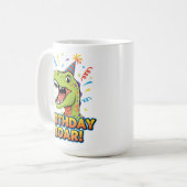 Birthday Roar Cute Dinosaur Birthday Party Design Kaffeetasse (Vorderseite Links)