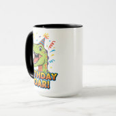 Birthday Roar Cute Dinosaur Birthday Party Design Tasse (Vorderseite Links)