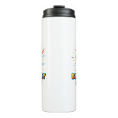 Birthday Roar Cute Dinosaur Birthday Party Design Thermosbecher (Vorderseite)