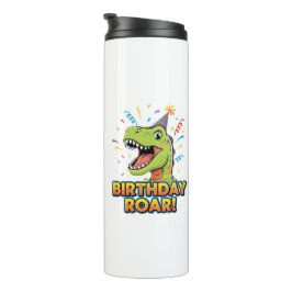 Birthday Roar Cute Dinosaur Birthday Party Design Thermosbecher