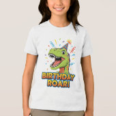 Birthday Roar Cute Dinosaur Birthday Party Design Tri-Blend Shirt (Vorderseite)