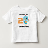 Birthday Robot Age Tshirt (Vorderseite)