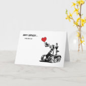 Birthday Robot Karte (Gelbe Blume)