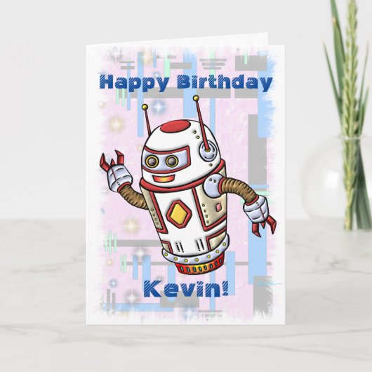 Birthday Robot Karte (Vorderseite)