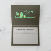 BIRTHDAY ROBOT PUN von Jetpackcorps Karte (Innenseite)