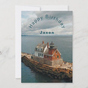 Birthday Rockland Breakwater Lighthouse Card
