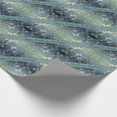 Birthday Romantische Rose Blau Geschenkpapier (Ecke)