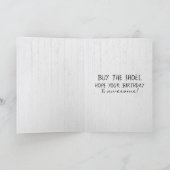 Birthday rosa Flamingo in High Heels Karte (Innenseite)