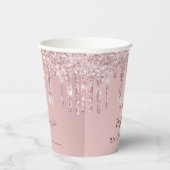 Birthday Rosa Glitzer dieses Getränk gehört Pappbecher (Rechts)
