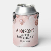 Birthday Rose Gold Balloons Dosenkühler (Kanne Vorderseite)