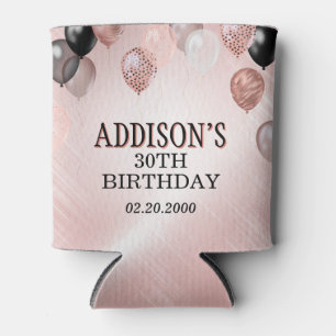 Birthday Rose Gold Balloons Dosenkühler