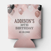 Birthday Rose Gold Balloons Dosenkühler (Rückseite)