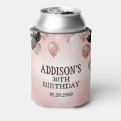 Birthday Rose Gold Balloons Dosenkühler (Kanne Rückseite)