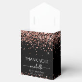 Birthday Rose Gold Glitzer Monogram Vielen Dank Geschenkschachtel (Geöffnet)