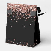 Birthday Rose Gold Glitzer Monogram Vielen Dank Geschenkschachtel (Rückseite)