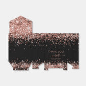 Birthday Rose Gold Glitzer Monogram Vielen Dank Geschenkschachtel (Ungefaltet)
