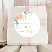 Birthday Rose Goldblume Eukalyptusgrün