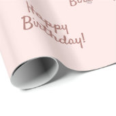 Birthday Rose Goldblush-Diamanten Geschenkpapier (Rolleneckpunkt)