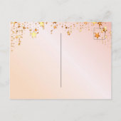 Birthday Rose Goldfloralen Bordeaux Einladung Postkarte (Rückseite)