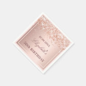 Birthday Rose Goldmedaille Konfetti Serviette (Ecke)