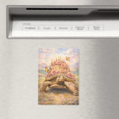 Birthday Roses and Butterflies Sulcata turtle Magnet (In Situ (Geschirrspüler))