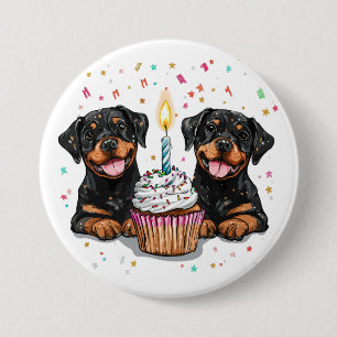 Birthday Rottweiler Hunde Button