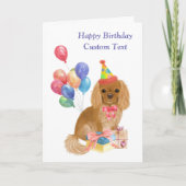 Birthday Ruby Cavalier King Charles Spaniel Karte (Vorderseite)