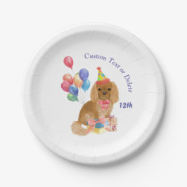 Birthday Ruby Cavalier King Charles Spaniel   Pappteller