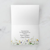 Birthday Rustikales Barnwood mit Wildblumen Karte (Innenseite)
