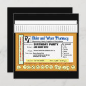 Birthday RX für Spaß Einladung (Vorne/Hinten)