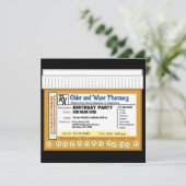 Birthday RX für Spaß Einladung (Stehend Vorderseite)