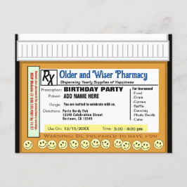 Birthday RX für Spaß Postkarte