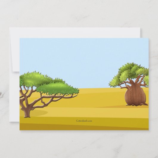 Birthday Safari auf Einladung (Rückseite)