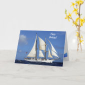 Birthday Sailboat SSV Robert C. Seamans Karte (Gelbe Blume)