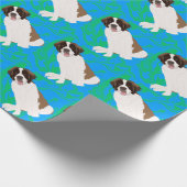 Birthday Saint Bernard Geschenkpapier (Ecke)