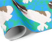 Birthday Saint Bernard Geschenkpapier (Rolleneckpunkt)