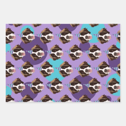 Birthday Saint Bernard Geschenkpapier Set (Vorderseite)