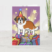 Birthday Saint Bernard Karte (Vorderseite)