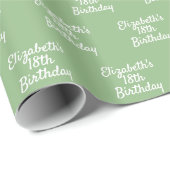 Birthday Salbei Geschenkpapier (Rolleneckpunkt)