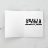 BIRTHDAY SANTA CLAUS NAUGHTY LIST GROSSE KARTEN (Innenseite)