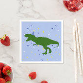"Birthday-Saurus" Kinderkind's Blue Dinosaurier Ge Serviette (Beispiel)