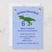 "Birthday-Saurus" Kinderpartei Dinosaurier Geburts Einladung (Vorderseite)
