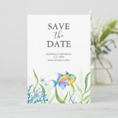 Birthday Save The Date Cards Fish (Stehend Vorderseite)