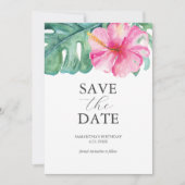 Birthday Save The Date Cards Tropical Theme (Vorderseite)