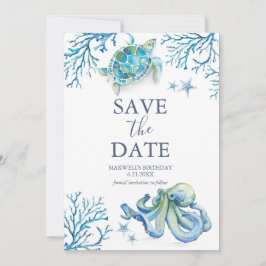 Birthday Save The Date Cards Under the Sea